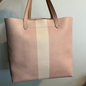 Cream leather tote